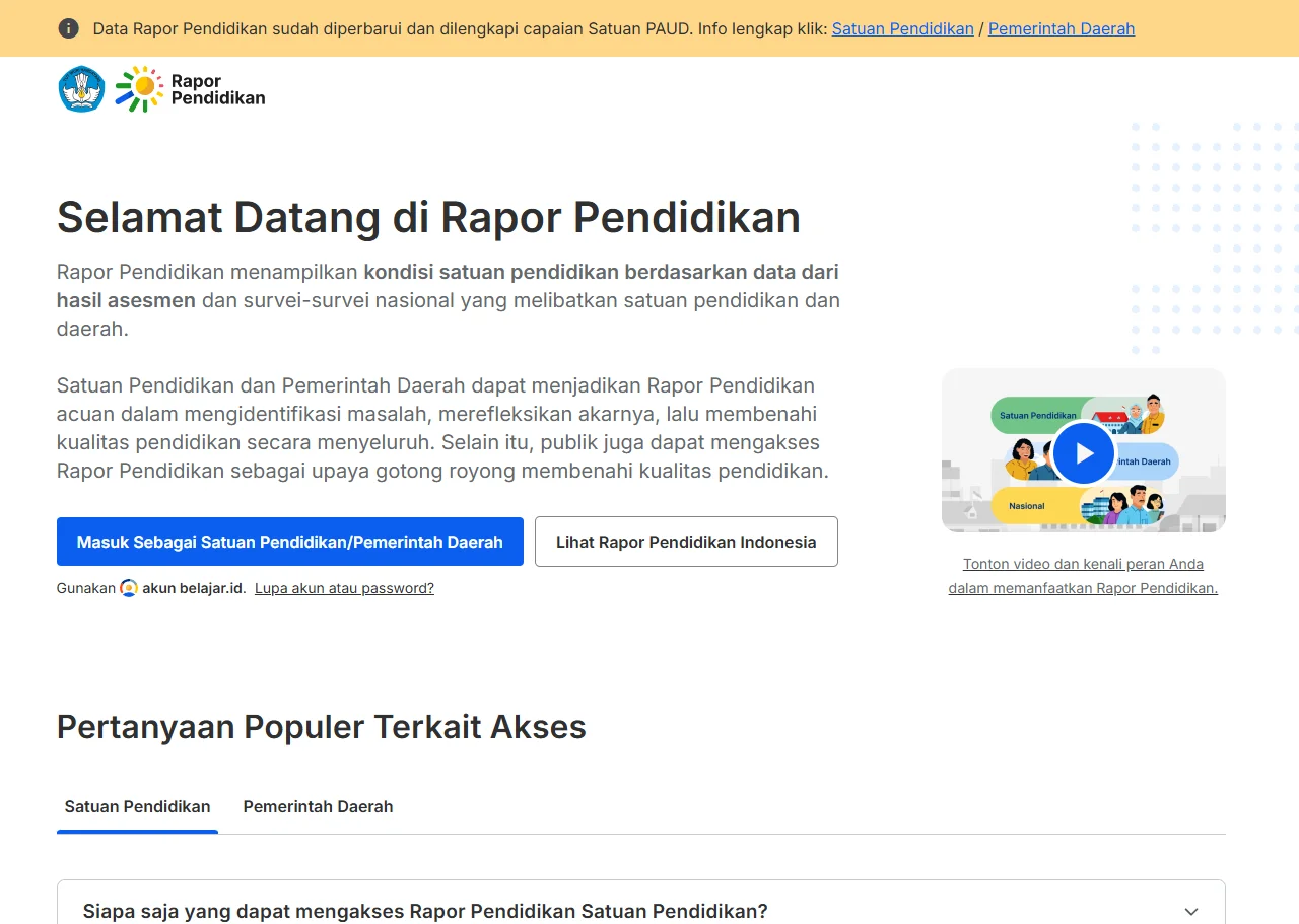 Rapor Pendidikan Indonesia